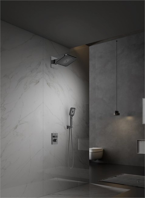 VINCEA Душевой комплект Inspire VSFW-3I21MT4GM встраиваемый, термостат, двухрежимный, вороненая сталь VSFW-3I21MT4GM - фото 375763