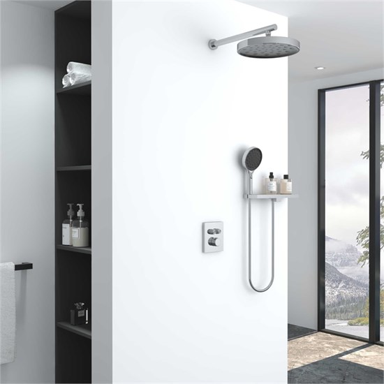 VINCEA Душевой комплект Inspire VSFW-3I21MT2RCH встраиваемый, термостатический, двухрежимный, хром VSFW-3I21MT2RCH - фото 375927