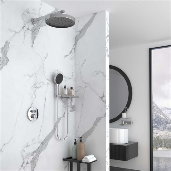 VINCEA Душевой комплект Inspire VSFW-3I22MT2RCH встраиваемый, термостатический, двухрежимный, хром VSFW-3I22MT2RCH - фото 376631