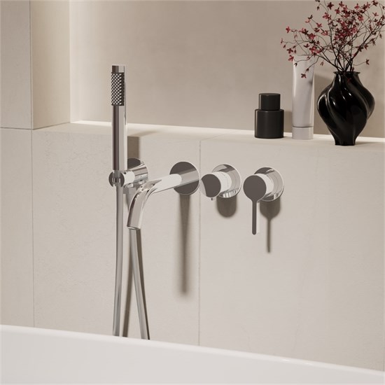 VINCEA Смеситель для ванны Villa VTFW-1VL1CH, встраиваемый, хром VTFW-1VL1CH - фото 377598