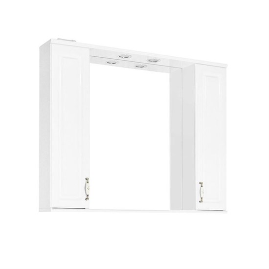 STYLE LINE Зеркальный шкаф "Олеандр-2 1000/С", белый ЛС-00000583 - фото 377996