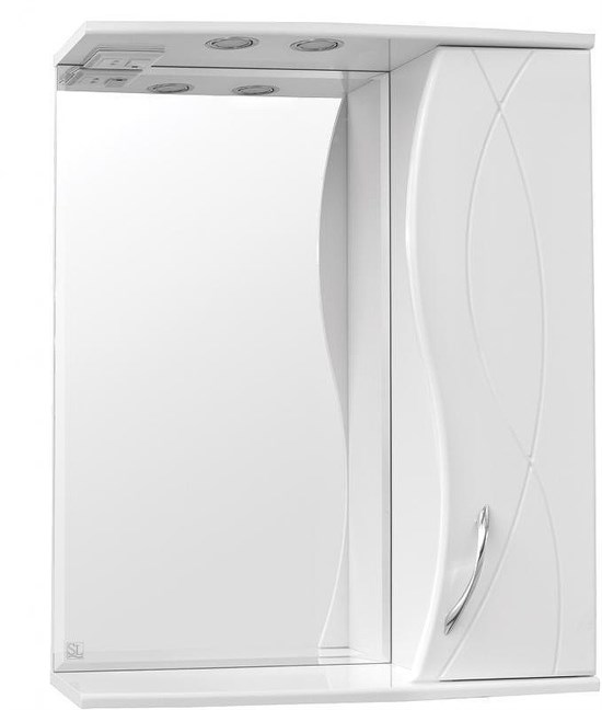 STYLE LINE Зеркальный шкаф Амелия 65 со светом ЛС-00000013 - фото 378001