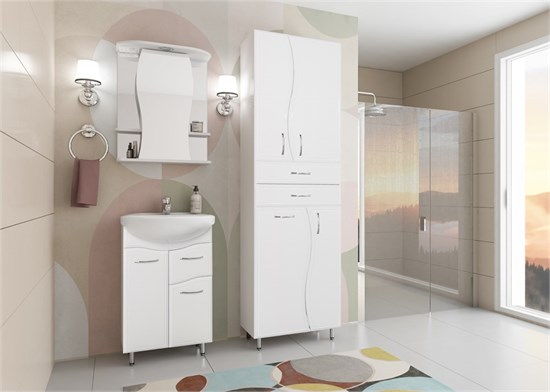STYLE LINE Колонна 600 (2ящ.,корзина) 2000*600*340, Волна ЛС-000010047 - фото 378118