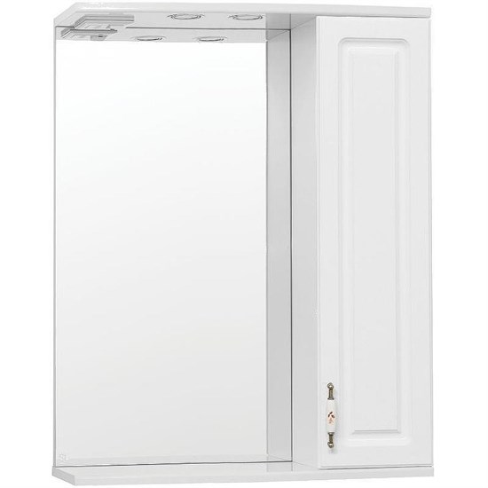 STYLE LINE Зеркальный шкаф Олеандр-2 65/С, белый ЛС-00000050