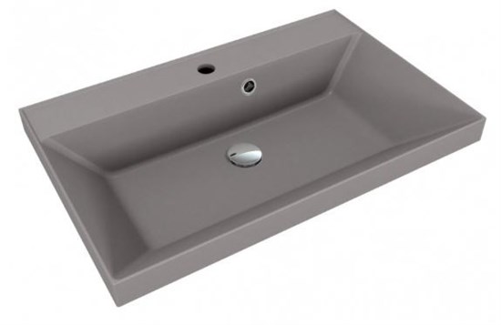 STYLE LINE Раковина для мебели ASTI 700x450 кварц, серый шелк (отдельно не продается) СС-00002473 - фото 379039