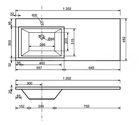 STYLE LINE Умывальник ESTETUS Даллас 1200*480 левый СС-00002388