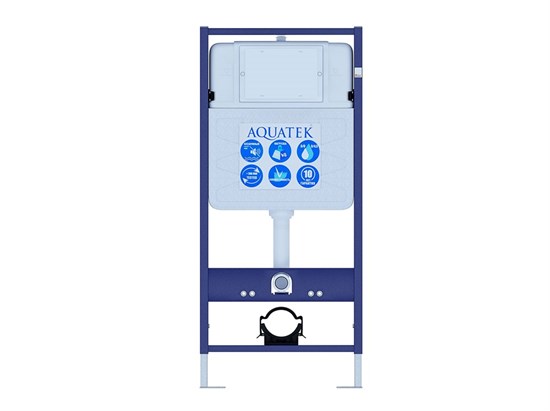 SET AQUATEK ДИВА-012 4в1 (рама AQUATEK Standard INS-0000012+ кркпеж KKI-0000002+клавиша KDI-0000012+унитаз ДИВА AQ2012-00 с тонким сиденьем soft-close SET AQUATEK ДИВА-012 4в1