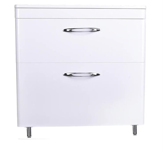 STYLE LINE El Fante Kara El Fante Тумба напольная "Каре 80" (2 ящ.) Люкс белая, PLUS СС-00002267