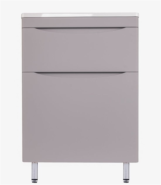 STYLE LINE El Fante Bergamo El Fante Тумба напольная "Бергамо мини 60" (2 ящ.) Люкс антискрейтч серый, PLUS СС-00002309