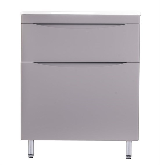 STYLE LINE El Fante Bergamo El Fante Тумба напольная "Бергамо мини 70" (2 ящ.) Люкс антискрейтч серый, PLUS СС-00002312