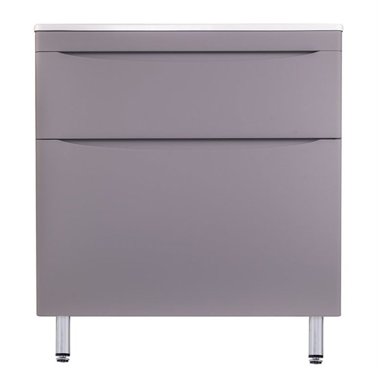 STYLE LINE El Fante Bergamo El Fante Тумба напольная "Бергамо мини 80" (2 ящ.) Люкс антискрейтч серый, PLUS СС-00002315
