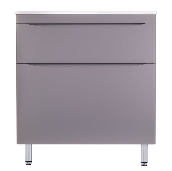 STYLE LINE El Fante Bergamo El Fante Тумба напольная "Бергамо мини 90" (2 ящ.) Люкс антискрейтч серый, PLUS СС-00002362