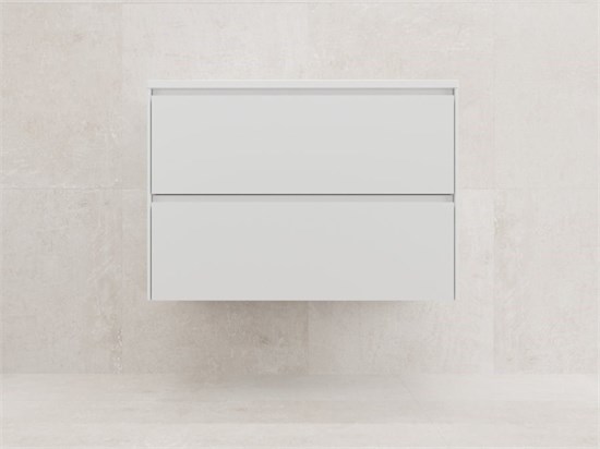 STYLE LINE Тумба подвесная "ЛИМА 80" эмаль, под раковину LINE 80, 2 ящ., PLUS, белый матовый ЛС-00002354