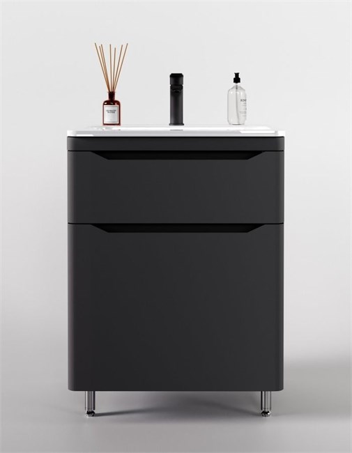 STYLE LINE El Fante Marella El Fante Тумба напольная "Марелла 60" (2 ящ.) Люкс антискрейтч серый, PLUS СС-00002397