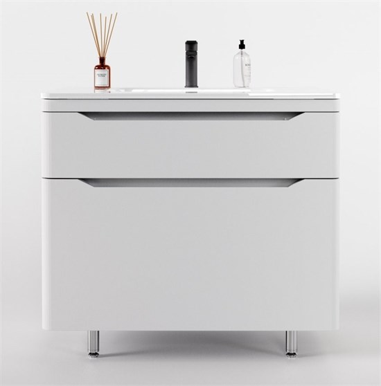 STYLE LINE El Fante Marella El Fante Тумба напольная "Марелла 90" (2 ящ.) Люкс антискрейтч белый матовый, PLUS СС-00002416