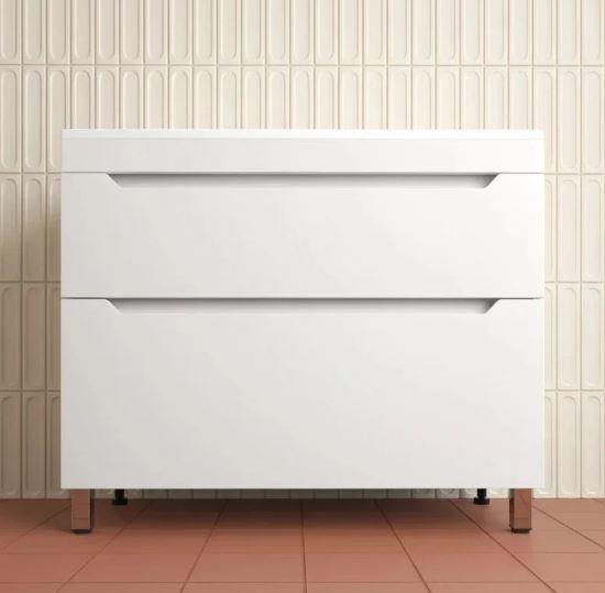 STYLE LINE Тумба напольная "Остин" под раковину Фортуна 100 2 ящ белый эмаль PLUS ЛС-00002399