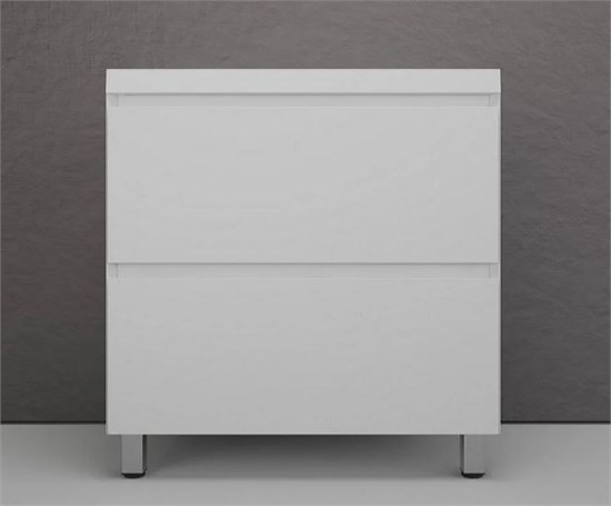 STYLE LINE Тумба напольная "Манхэттен 80" ЭМАЛЬ под ASTI 80 2 ящика PLUS белый матовый ЛС-00002371