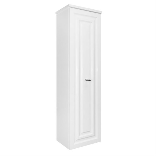 AZARIO Пенал подвесной LAURA 400х330х1350 правосторонний, белый глянцевый, фурнитура хром (CS00096956) CS00096956