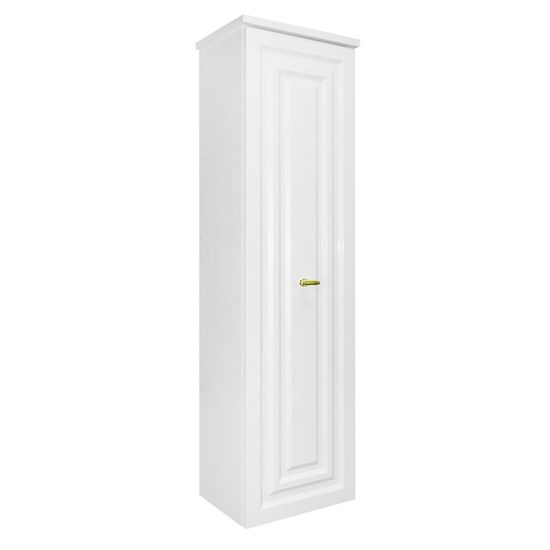 AZARIO Пенал подвесной LAURA 400х330х1350 правосторонний, белый глянцевый, фурнитура золото (CS00097627) CS00097627