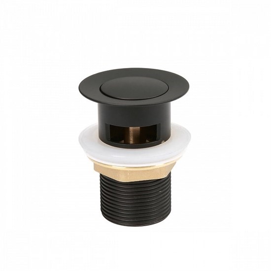 IDDIS Выпуск для умывальника Slide черный (SLIB000i88) SLIB000i88