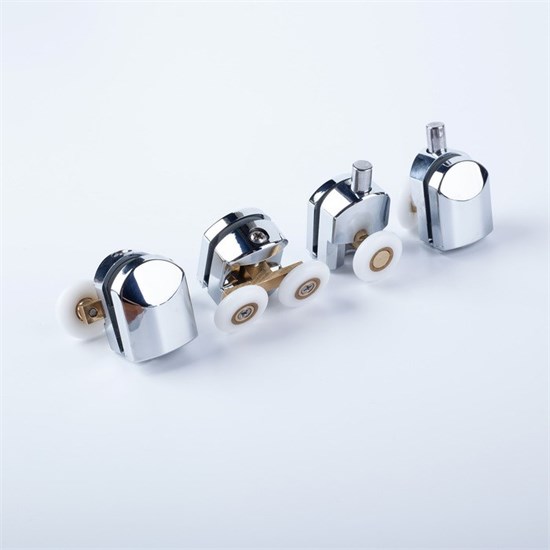 IDDIS Ролики 2 верхних двойные, 2 нижних одинарные, D=23 мм хром, стекло 5-6 мм (966M23C6DZ) 966M23C6DZ