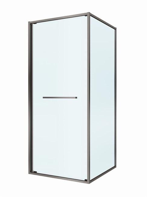 CEZARES Lux Душевой уголок квадратный двери раздвижные размер 100x100 см, цвет профиль - оружейная сталь / стекло - прозрачное LUX-A-FS-1-100-C-GM