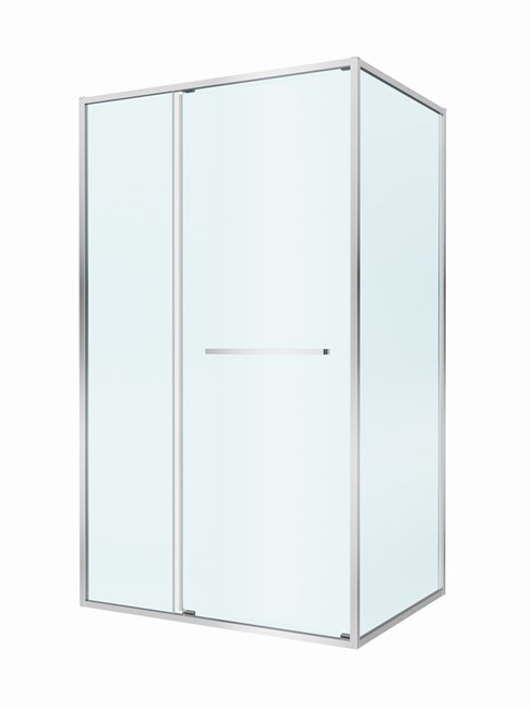CEZARES Lux Душевой уголок прямоугольный двери раздвижные размер 120x80 см, цвет профиль - хром / стекло - прозрачное LUX-AH-FS-11-120/80-C-CR
