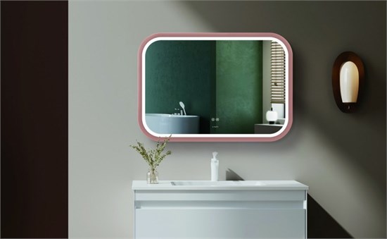 ESBANO Зеркало с подсветкой прямоугольное (ШxВ) 100x70 см, цвет золото розовое ESMR3310KDG