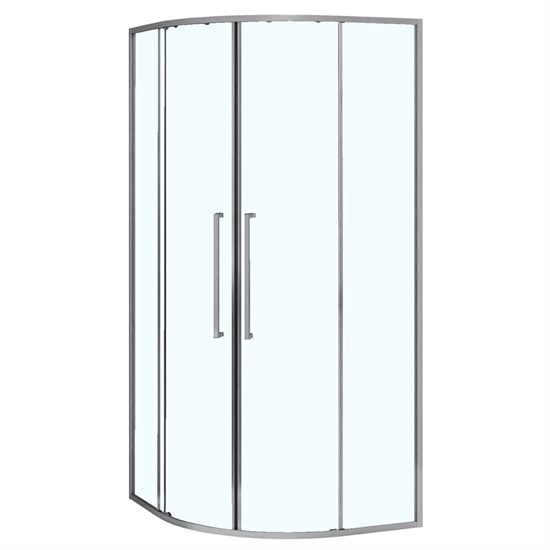 AZARIO Душевое ограждение SHANGHAI 900х900х1950 четверть круга, прозрачное стекло 6 мм, профиль графит матовый, двери раздвижные AZ-S43-90-MGR-CL