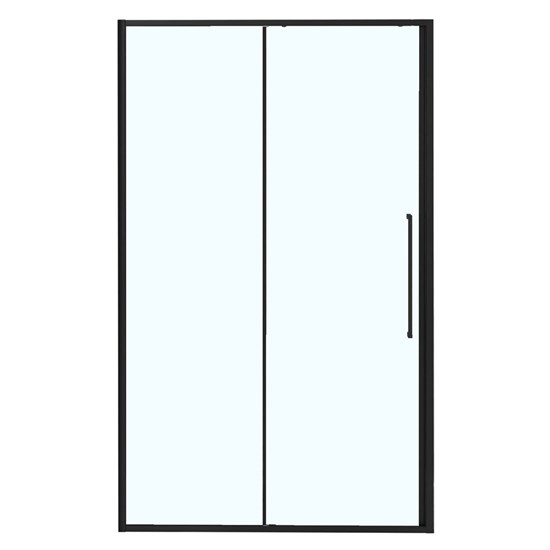 AZARIO Душевая дверь SHANGHAI 1400х1950 раздвижная, прозрачное стекло 6 мм, профиль черный матовый (AZ-Y43-140-MB-CL) AZ-Y43-140-MB-CL