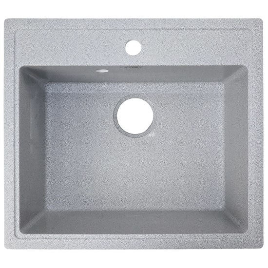 AZARIO Кухонная мойка Onda 565x505x200 искусственный мрамор, сифон в комплекте, цвет серый (CS00105223) CS00105223