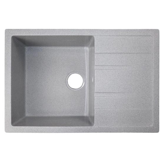 AZARIO Кухонная мойка Rio 750x505x185 искусственный мрамор, с "крылом", сифон в комплекте, цвет серый (CS00105229) CS00105229