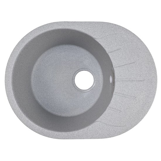 AZARIO Кухонная мойка Canto 570x440x190 искусственный мрамор, с "крылом", сифон в комплекте, цвет серый (CS00105248) CS00105248