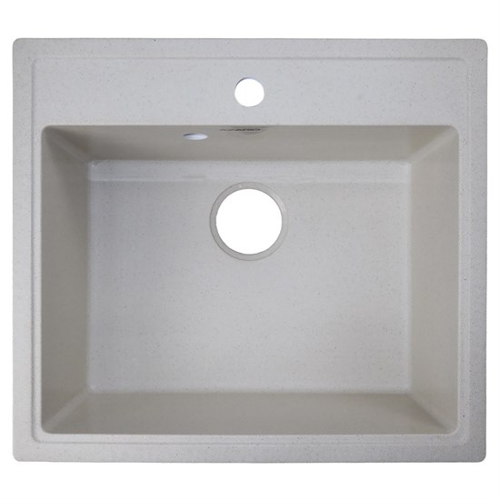 AZARIO Кухонная мойка Onda 565x505x200 искусственный мрамор, сифон в комплекте, цвет бежевый (CS00105220) CS00105220