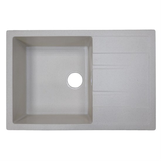 AZARIO Кухонная мойка Rio 750x505x185 искусственный мрамор, с "крылом", сифон в комплекте, цвет бежевый (CS00105226) CS00105226