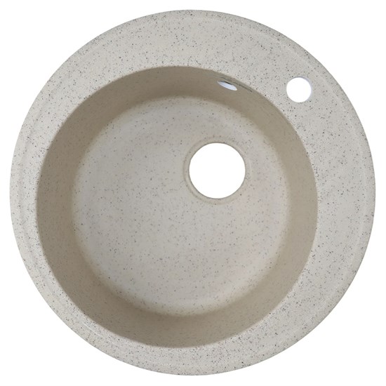 AZARIO Кухонная мойка Solo 505x505x190 искусственный мрамор, сифон в комплекте, цвет песочный (CS00105235) CS00105235