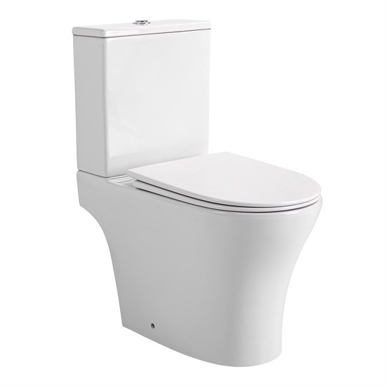 AZARIO Унитаз-компакт Reina 630х360х815 напольный, безободковый, слив "Скрытое Торнадо", с быстросъемным сиденьем "Микролифт" (AZ-2785T) AZ-2785T