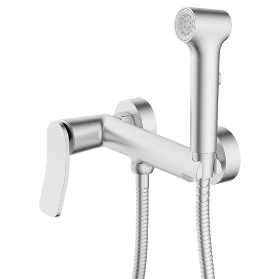 AZARIO Гигиенический душ Escaro со смесителем, керамический картридж, шланг 150 см, сатин (AZ-K2574BN) AZ-K2574BN