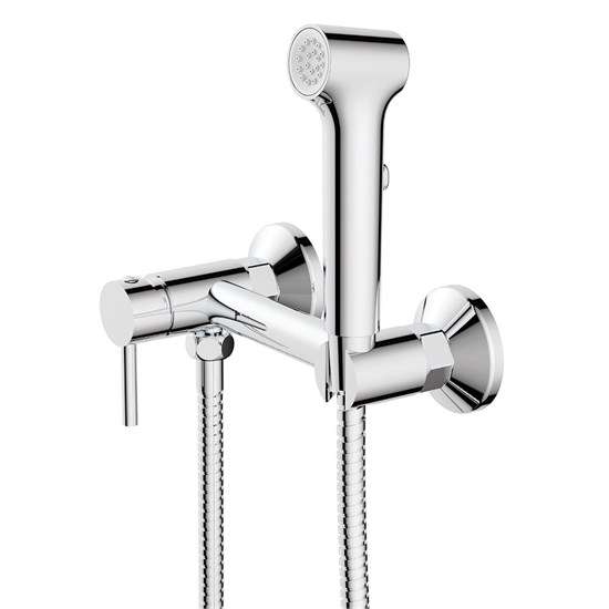 AZARIO Гигиенический душ Dies со смесителем, керамический картридж, шланг 150 см, хром (AZ-KFX04) AZ-KFX04