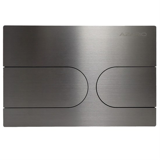 AZARIO Кнопка смыва NEW-TS механическая, двойной смыв, овальные кнопки, нержавеющая сталь 304, серый матовый (AZ-SS-001-BR) AZ-SS-001-BR