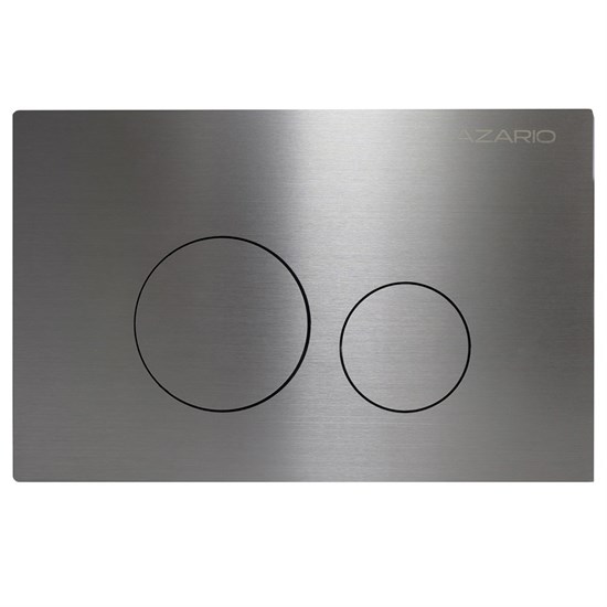 AZARIO Кнопка смыва NEW-TS механическая, двойной смыв, круглые кнопки, нержавеющая сталь 304, серый матовый (AZ-SS-002-BR) AZ-SS-002-BR