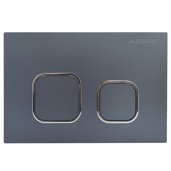 AZARIO Кнопка смыва NEW-TS механическая, двойной смыв, квадратные кнопки, ABS пластик, сатин (AZ-ABS-002-GG) AZ-ABS-002-GG