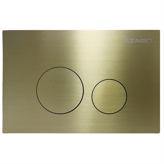 AZARIO Кнопка смыва NEW-TS механическая, двойной смыв, круглые кнопки, нержавеющая сталь 304, золото матовое (AZ-SS-002-G) AZ-SS-002-G