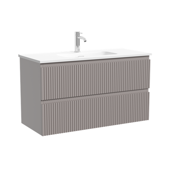 SANCOS Тумба подвесная Snob R 890х390х500, c двумя ящиками оснащенными доводчиками, Doha Soft, арт.SNR90/39SM SNR90/39SM