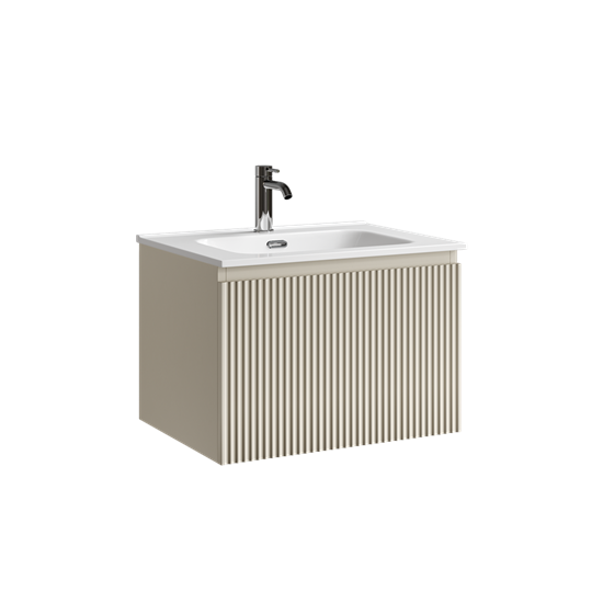 SANCOS Тумба подвесная Snob R 1.0 590х445х406, c одним ящиком оснащенным доводчиками, Beige Soft , арт. SNR1.060CE SNR1.060CE