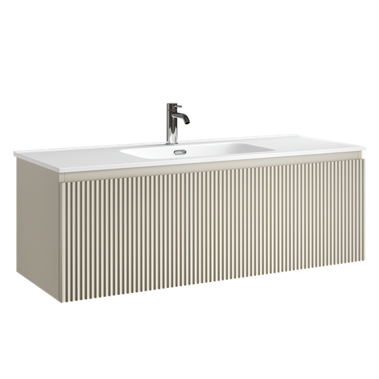 SANCOS Тумба подвесная Snob R 1.0 1195х445х406, c одним ящиком оснащенным доводчиками, Beige Soft , арт.SNR1.0120CE SNR1.0120CE