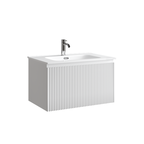 SANCOS Тумба подвесная Snob R 1.0 690х445х406, c одним ящиком оснащенным доводчиками Bianco, арт. SNR1.070W SNR1.070W