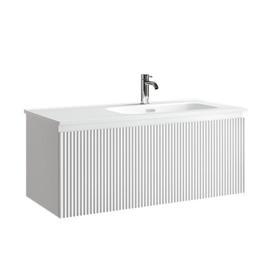 SANCOS Тумба подвесная Snob R 1.0 995х445х406, c одним ящиком оснащенным доводчиками, Bianco , арт.SNR1.0100RW SNR1.0100RW