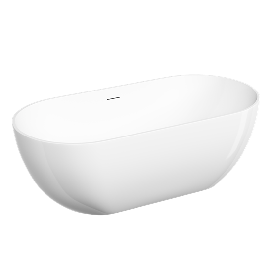 SANCOS Акриловая ванна Leaf 1700x800x580, отдельностоящая, овальная, с каркасом, со сливом-переливом, донным клапаном "сlick-сlack", белый, арт. FB20 FB20