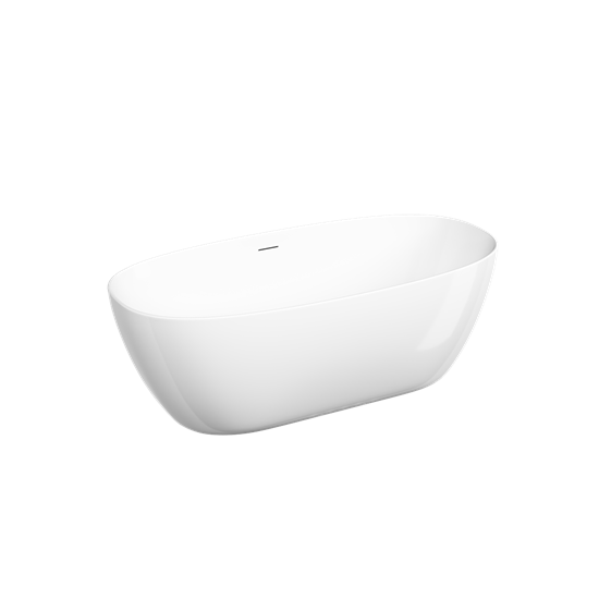 SANCOS Акриловая ванна Oval 1700x800x580, отдельностоящая, овальная, с каркасом, со сливом-переливом, донным клапаном"сlick-сlack", белый, арт. FB21 FB21